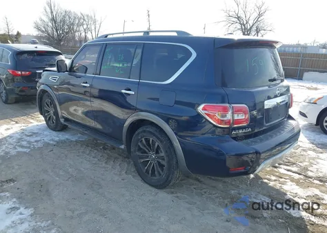 2017 Nissan Armada Platinum из США, поврежденный, VIN JN8AY2NC0H9500537